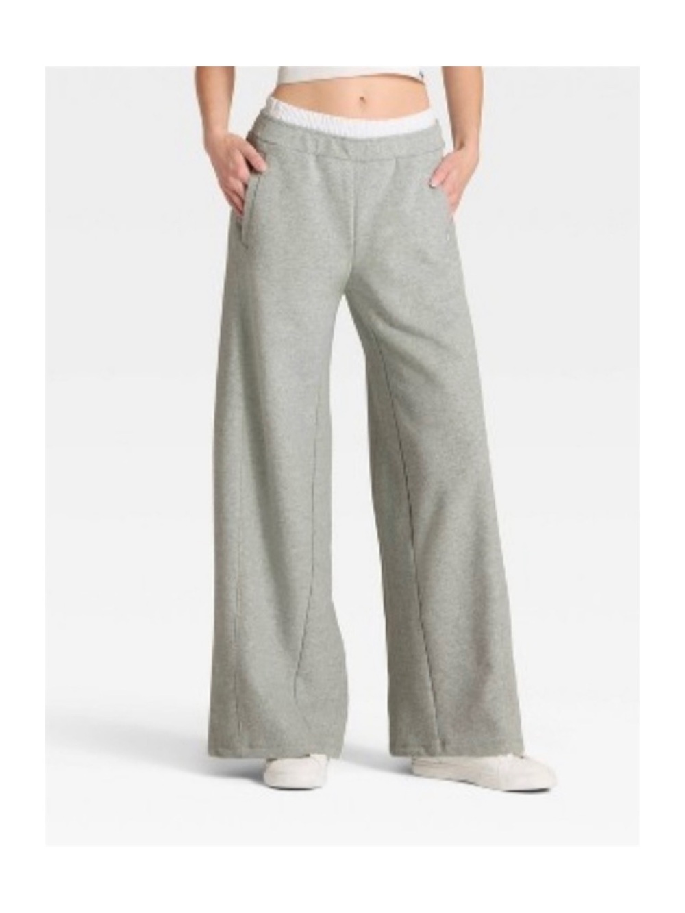 JoyLab French Terry Wide Leg Sweatpants
(Heathered Gray - XL)